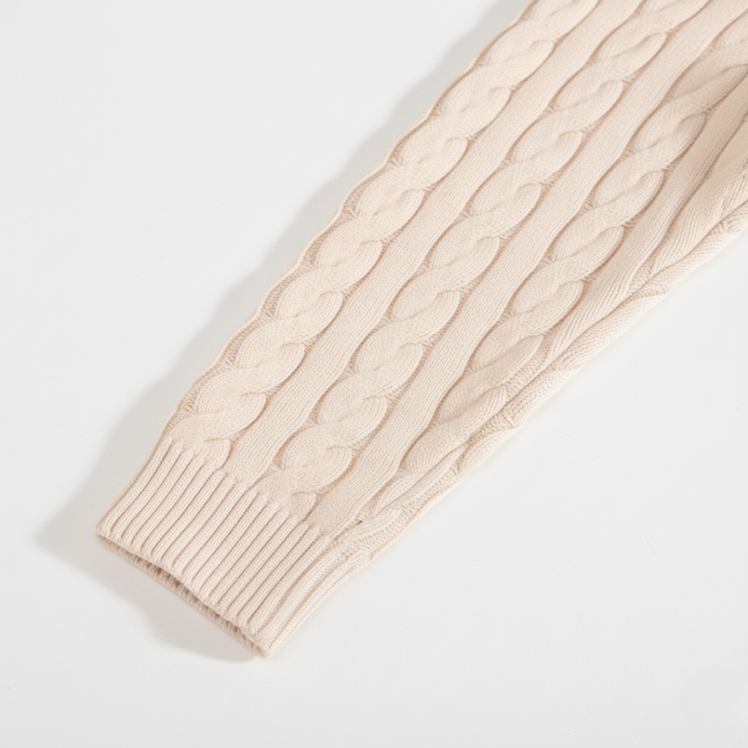Half Zip Sweater in Spun Cotton