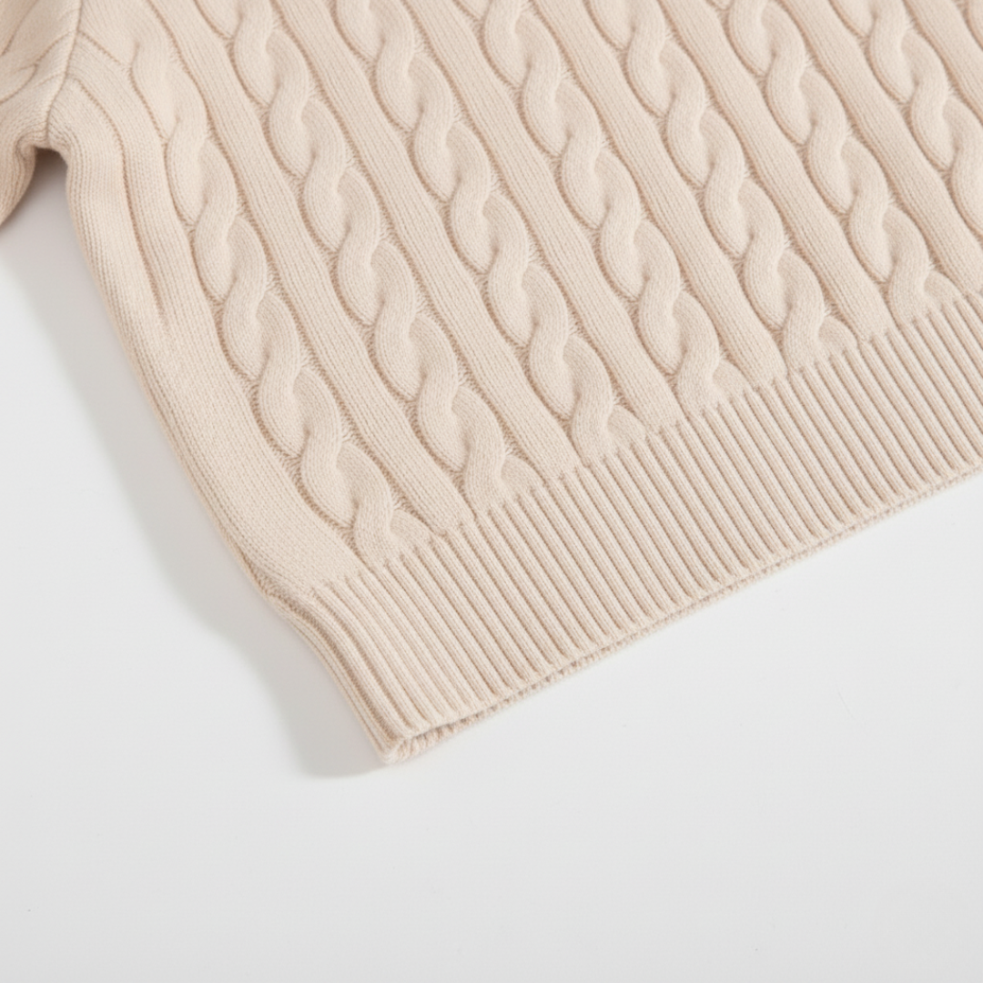 Half Zip Sweater in Spun Cotton