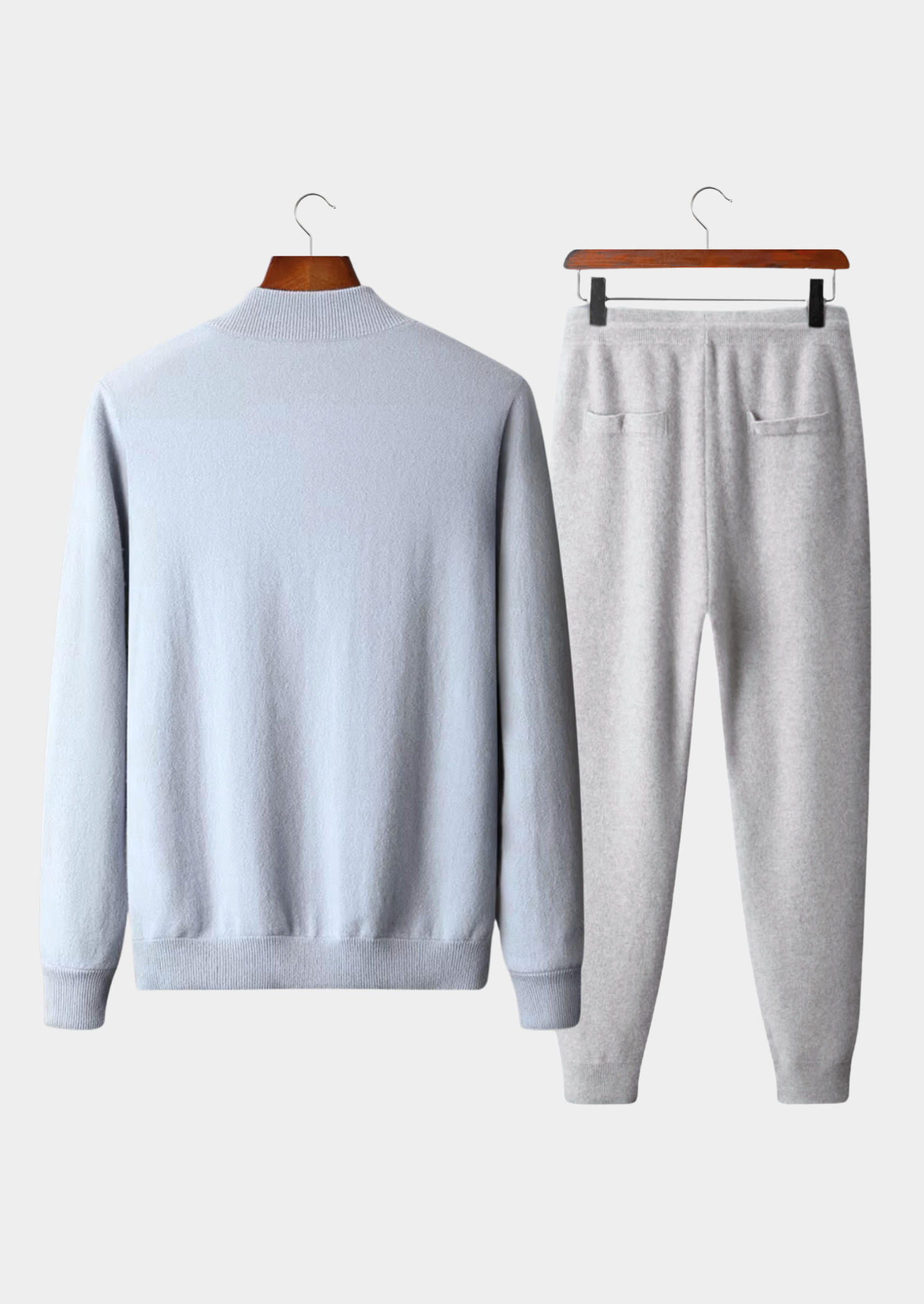 Merino Wool Tracksuit with Knit Texture