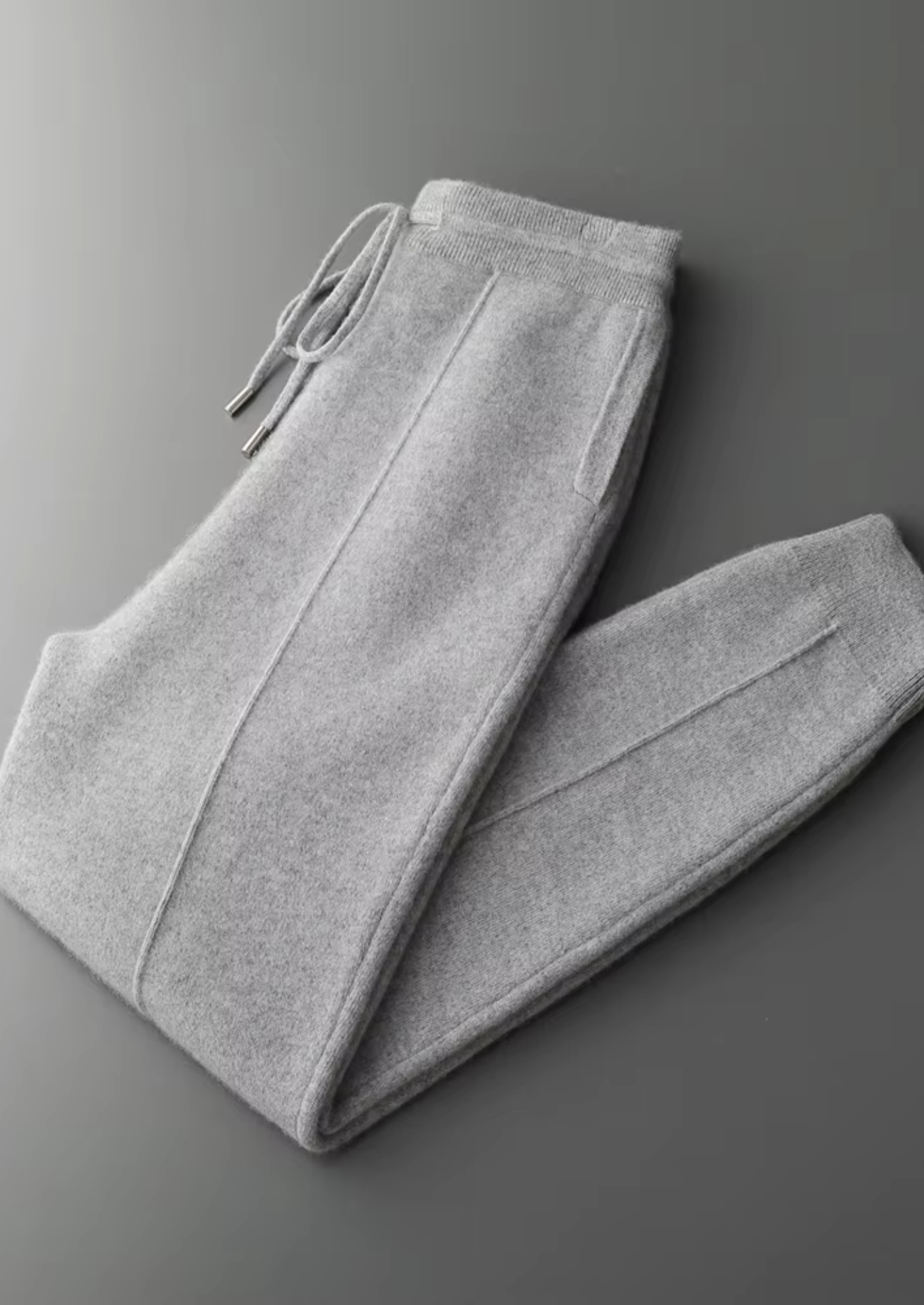 Merino Wool Tracksuit with Knit Texture