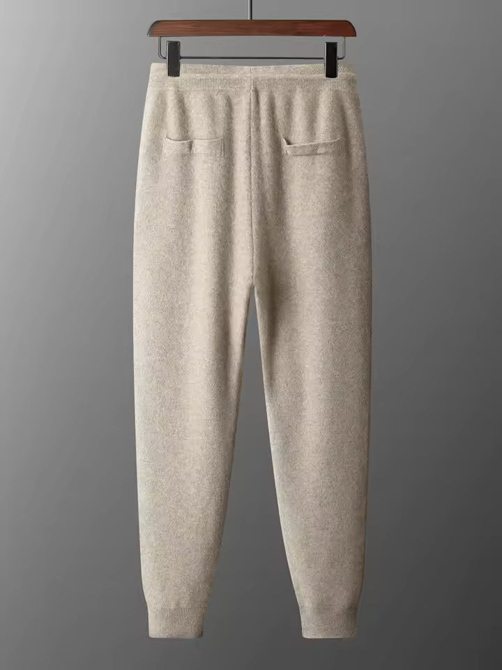 Wool Zip-Up Tracksuit with Textured Knit Finish