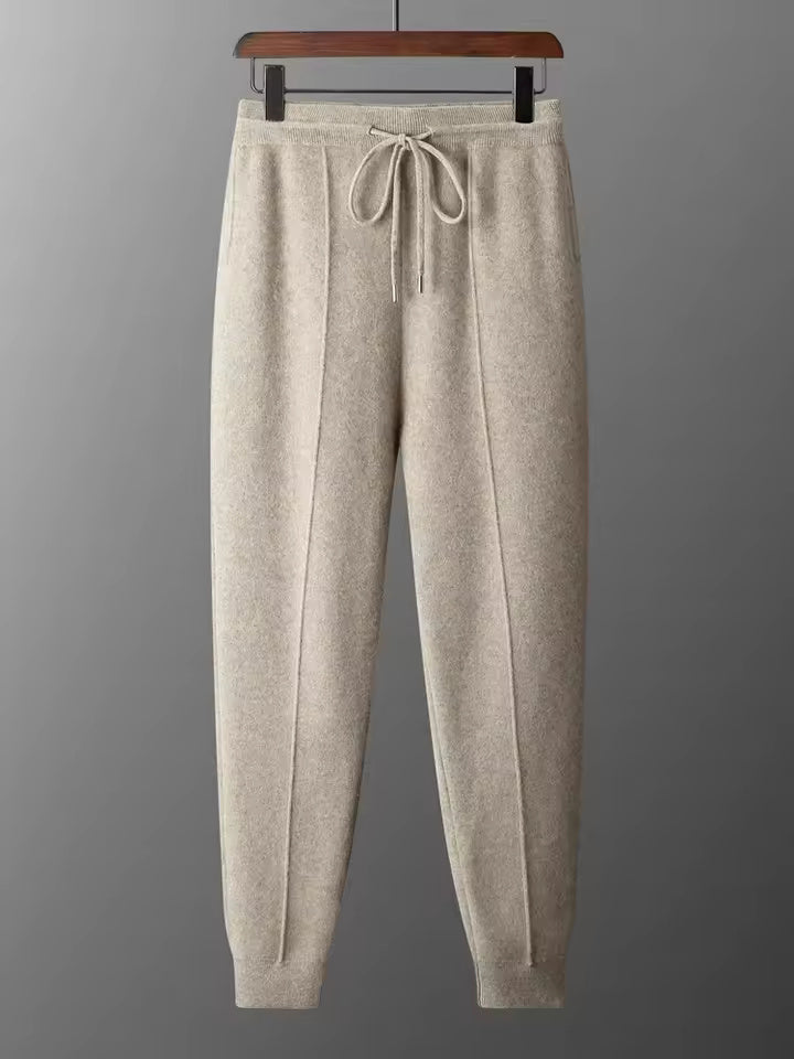 Wool Zip-Up Tracksuit with Textured Knit Finish