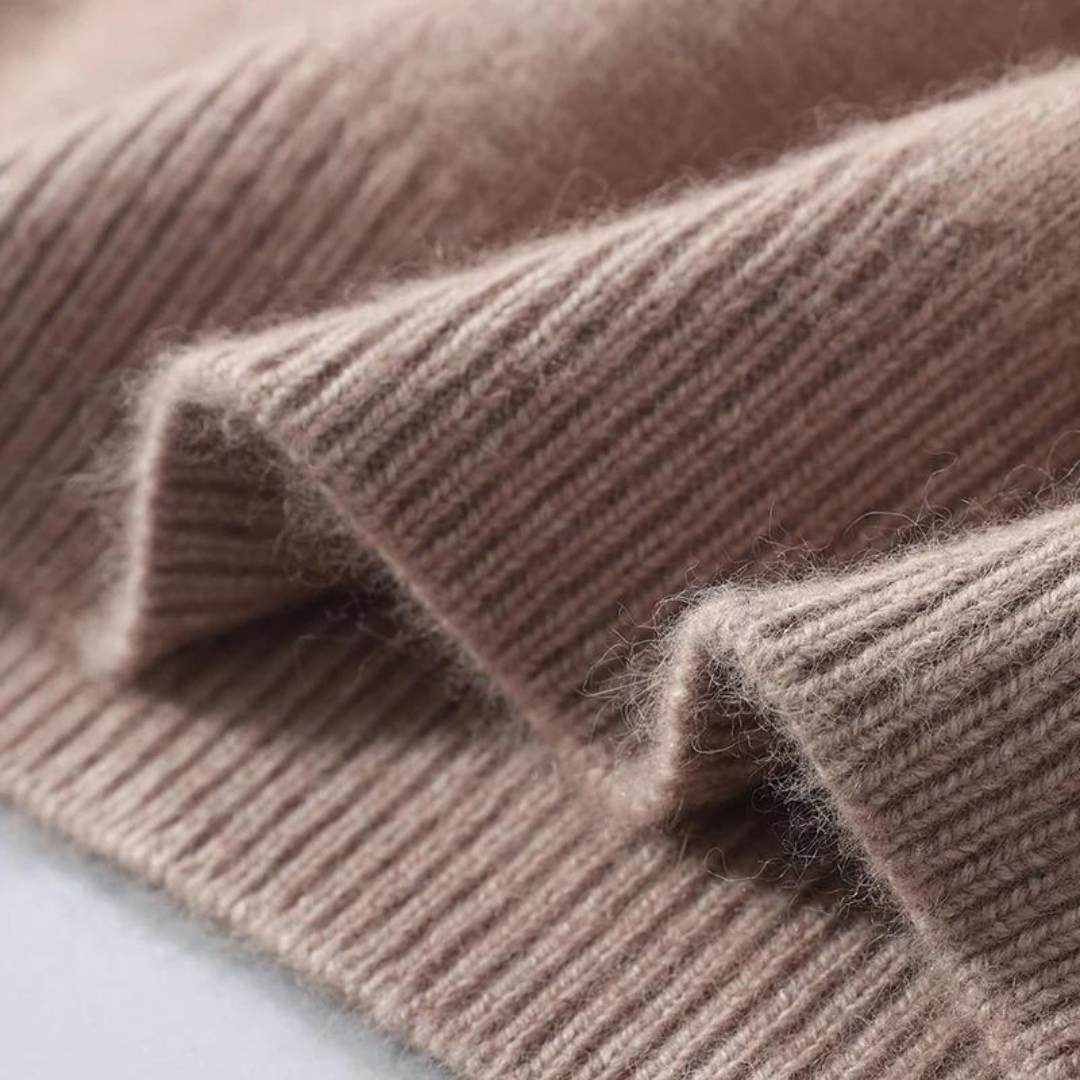Wool Zip-Up with Structured Knit Texture