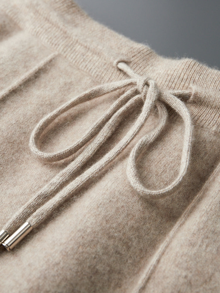 Wool Zip-Up Tracksuit with Textured Knit Finish