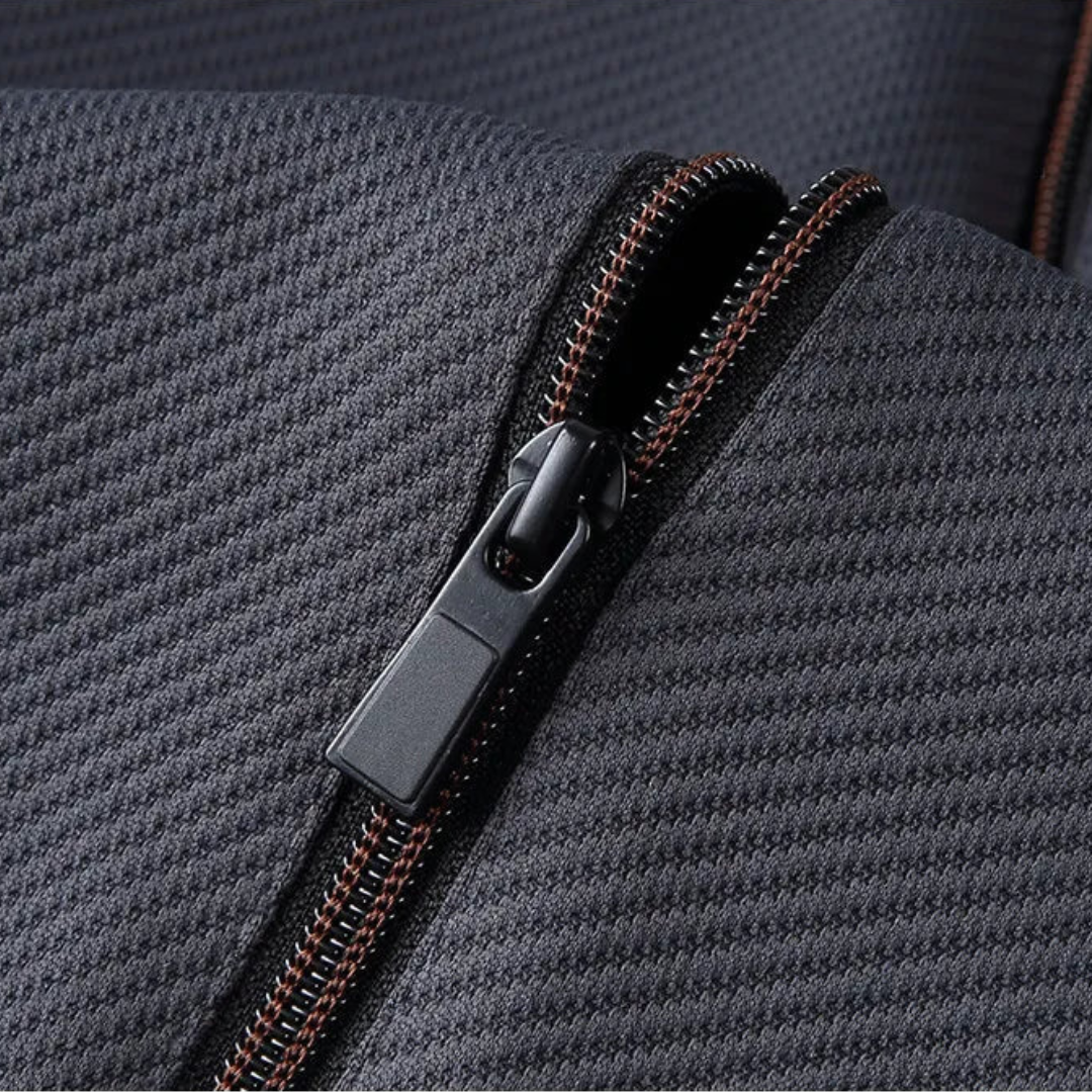 Zip-Up Tracksuit with Knit Finish